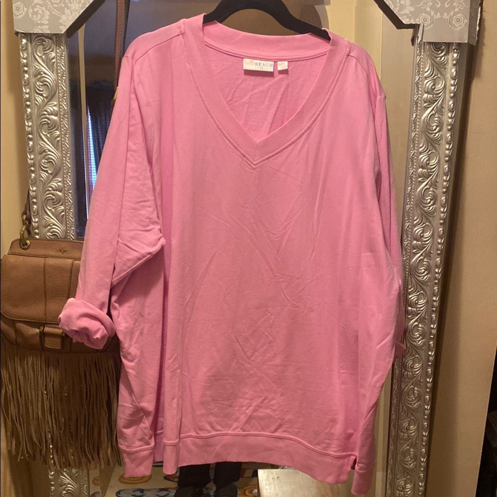 BELLE Pretty in Pink V-Neck boyfriend/Sweater